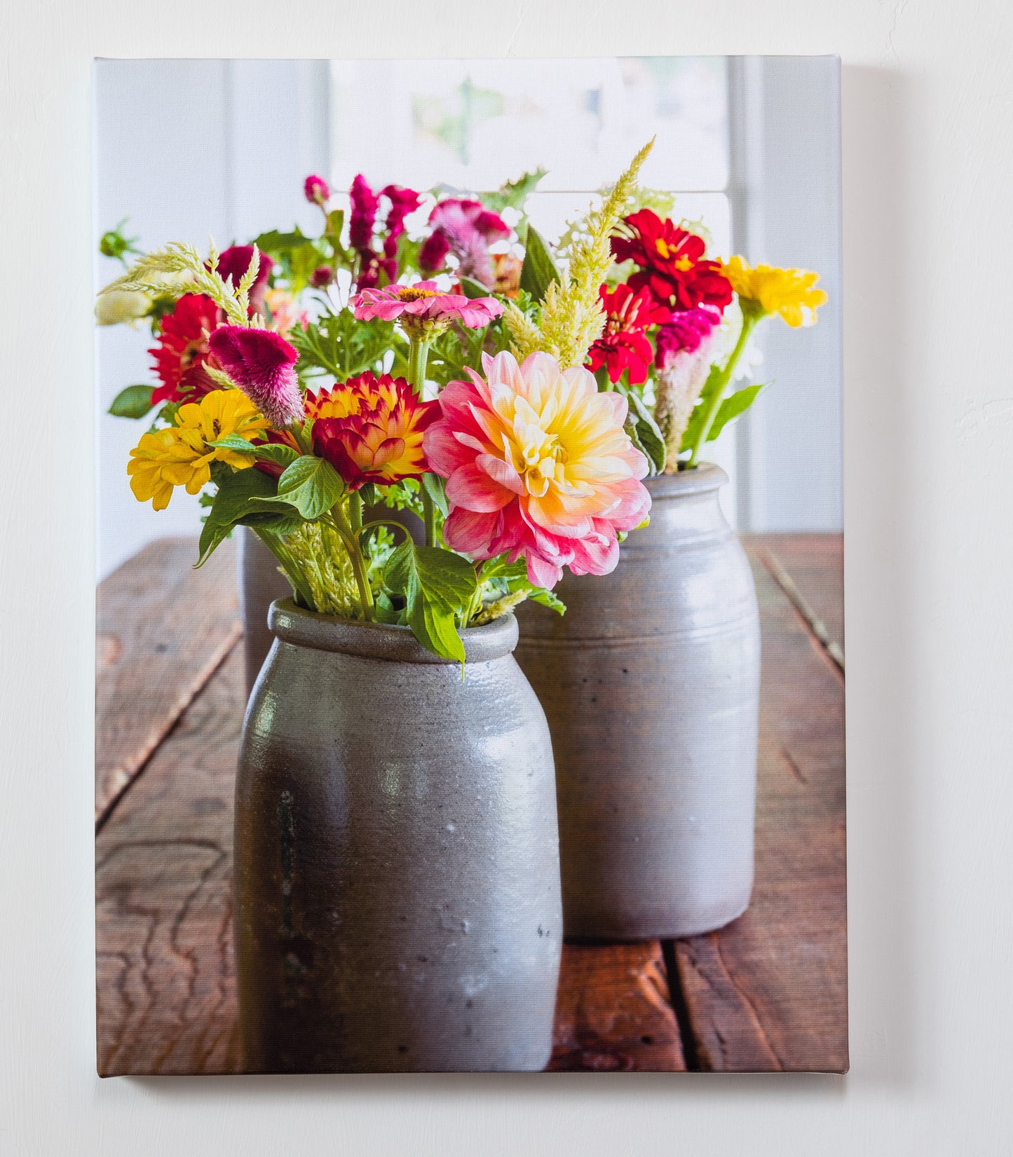 Midsummer — gallery wrapped canvas print, wildflower botanical still life, 14x19