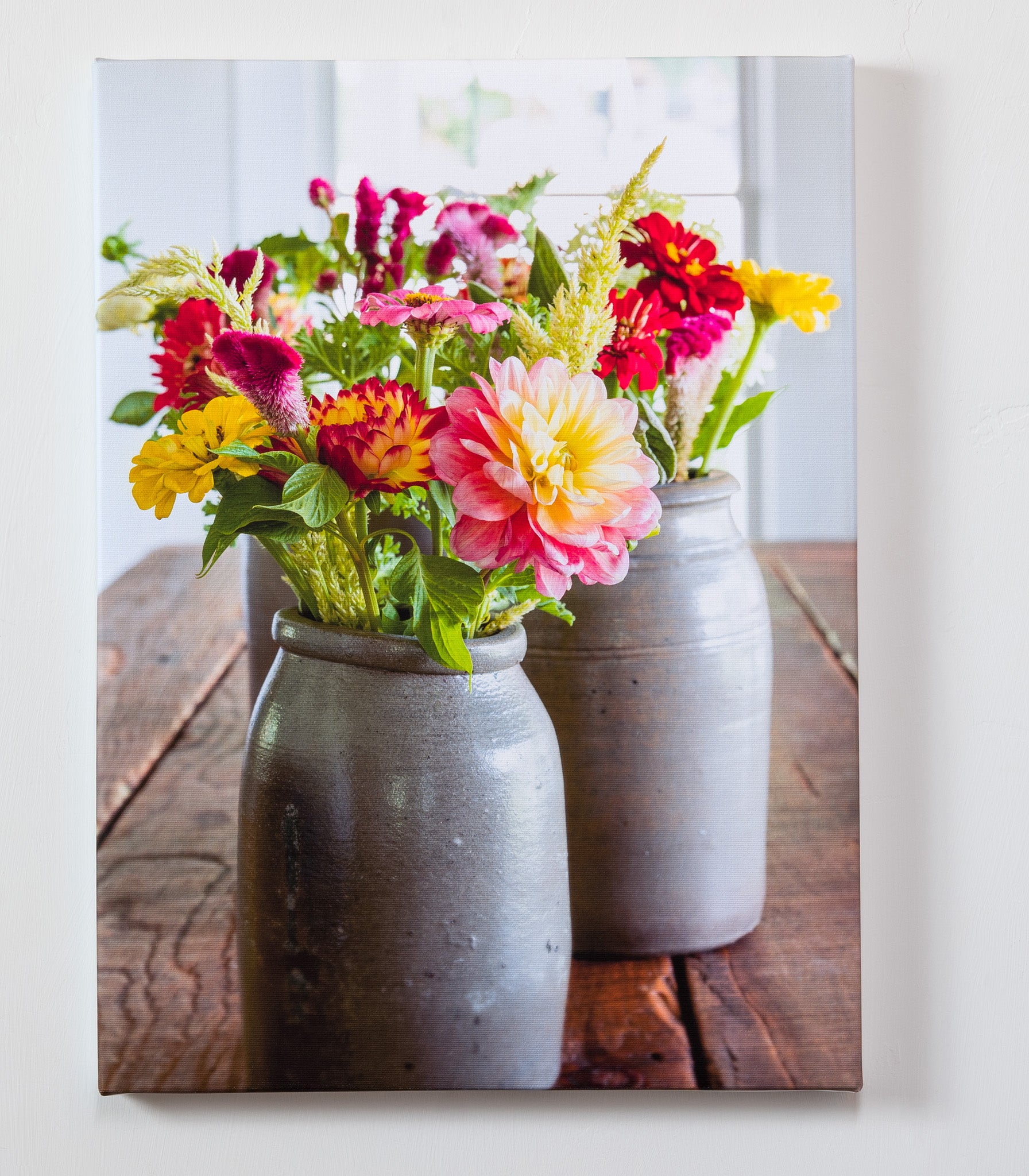 Midsummer — gallery wrapped canvas print, wildflower botanical still life, 14x19
