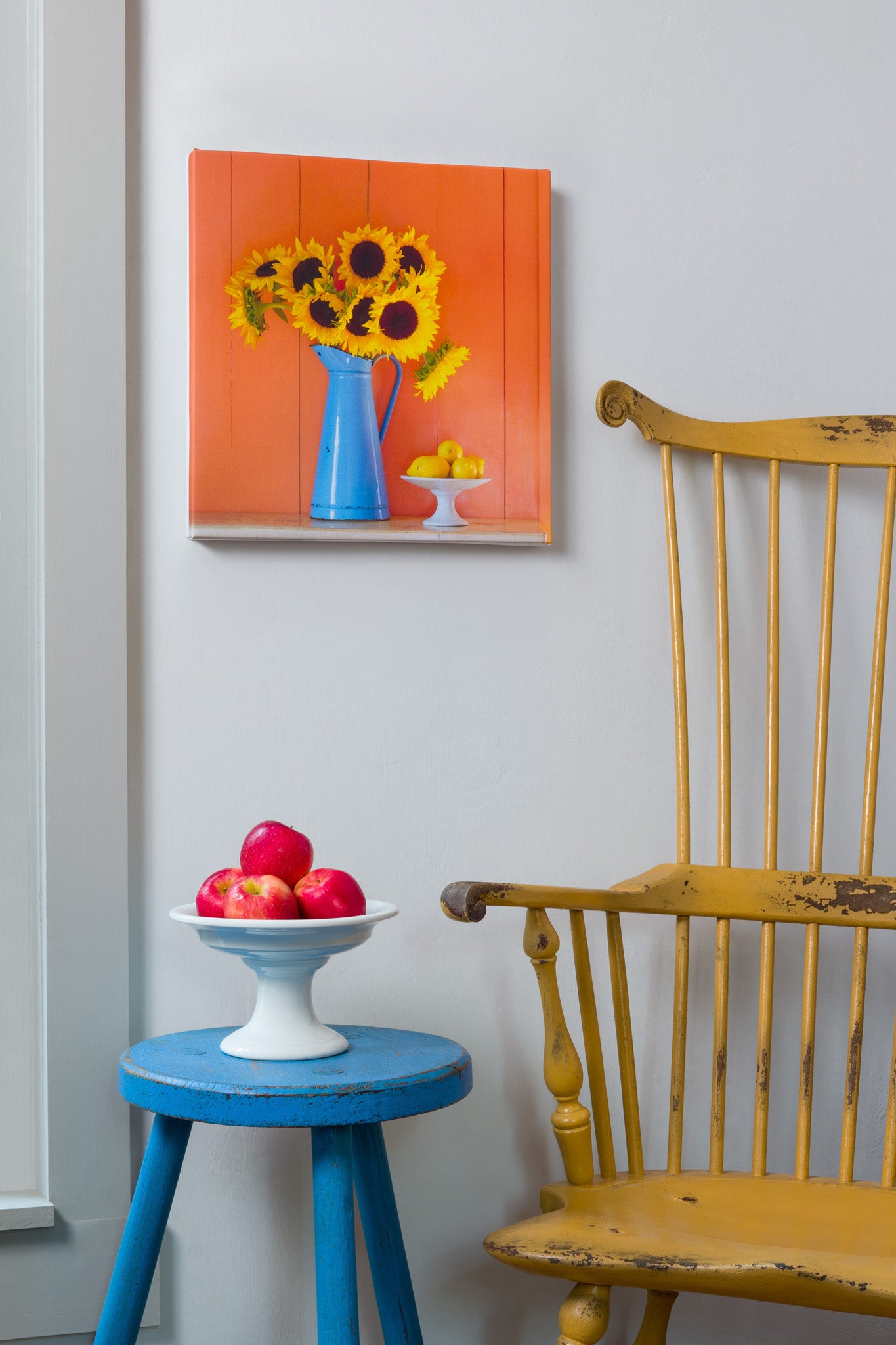 Happiness — botanical fine art canvas print, Pennsylvania farmhouse interior, made one at a time