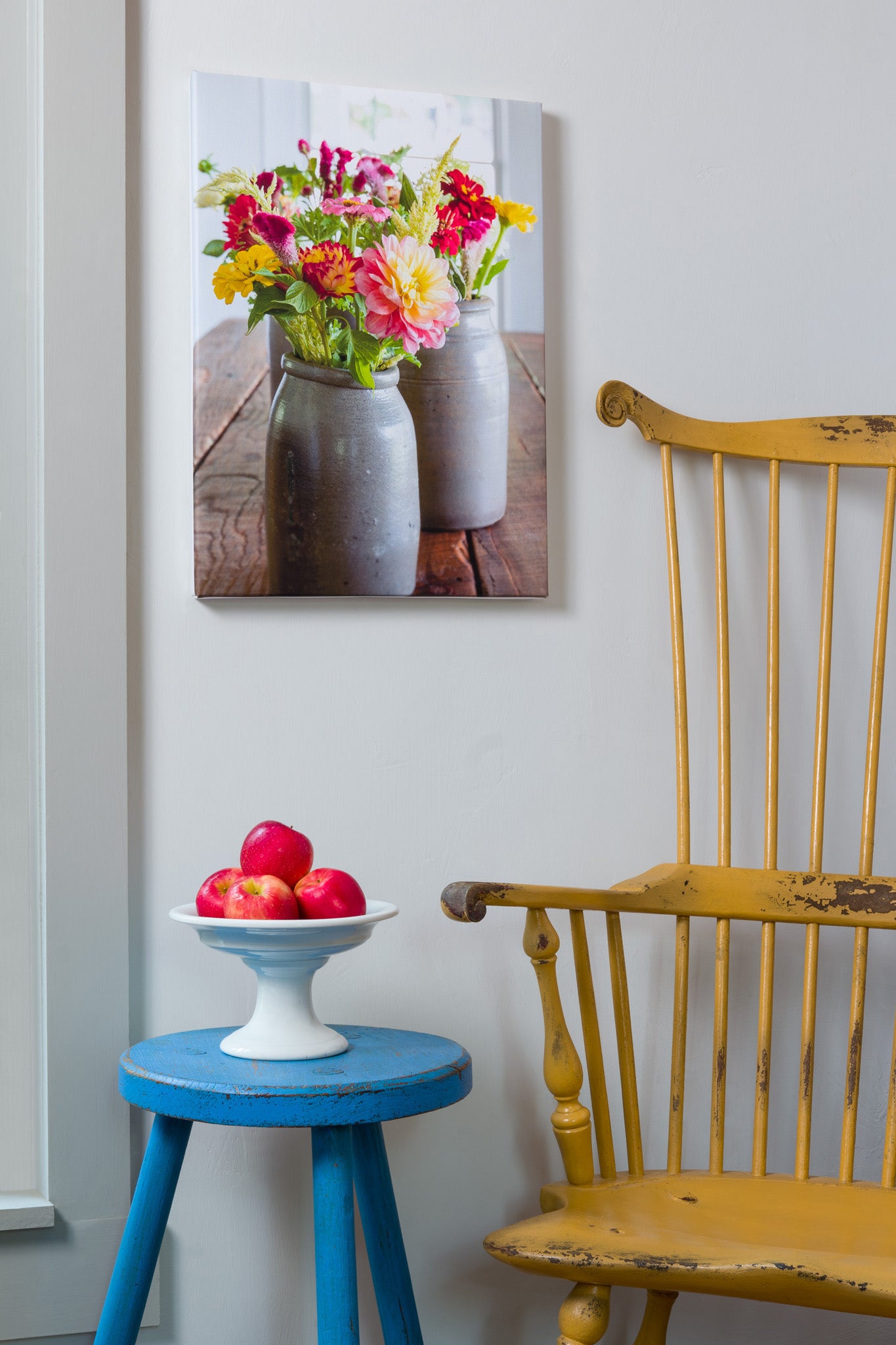 Midsummer — botanical fine art canvas print, Pennsylvania farmhouse interior, made one at a time