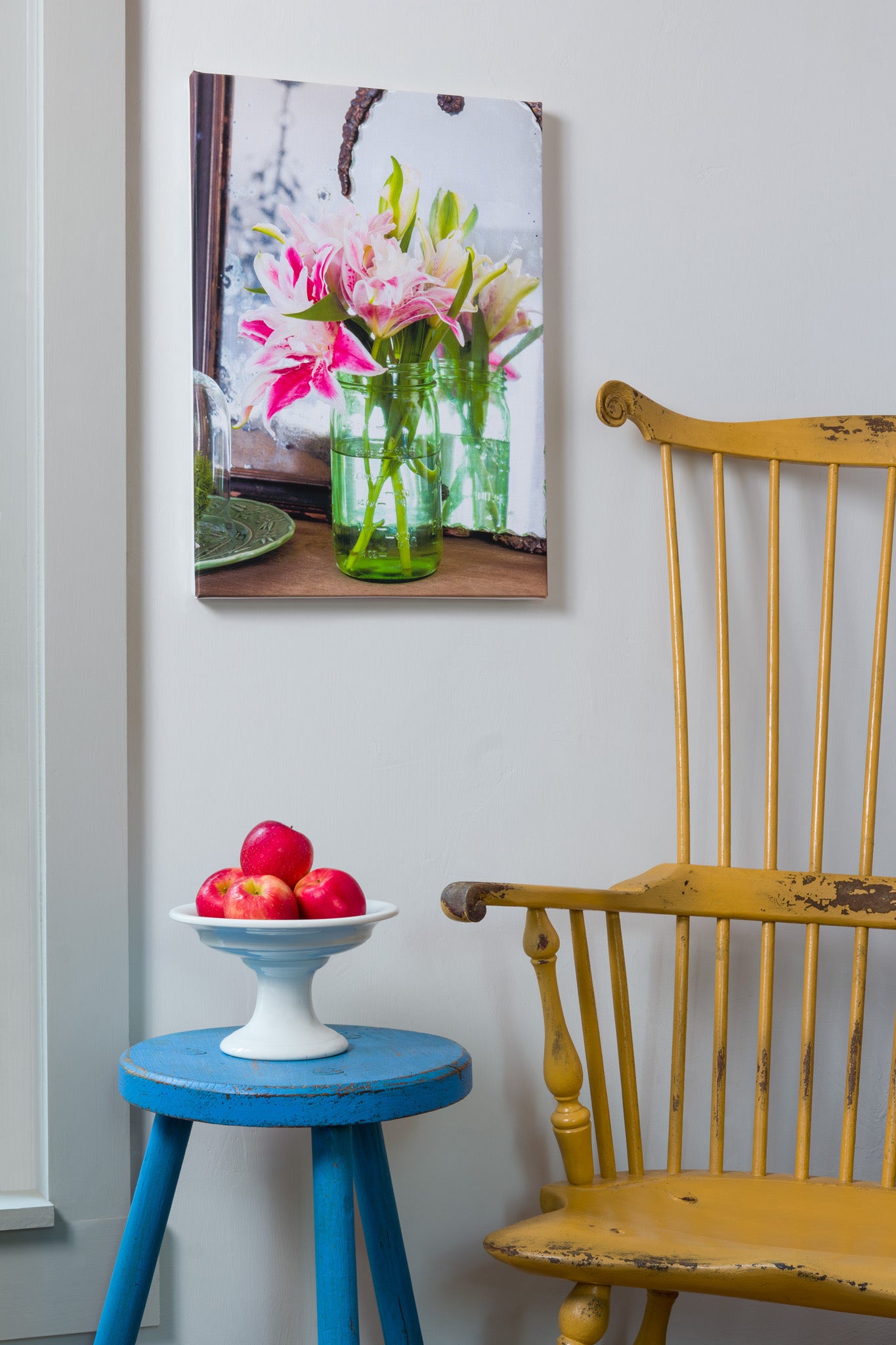 Stargazer — botanical fine art canvas print, Pennsylvania farmhouse interior, made one at a time
