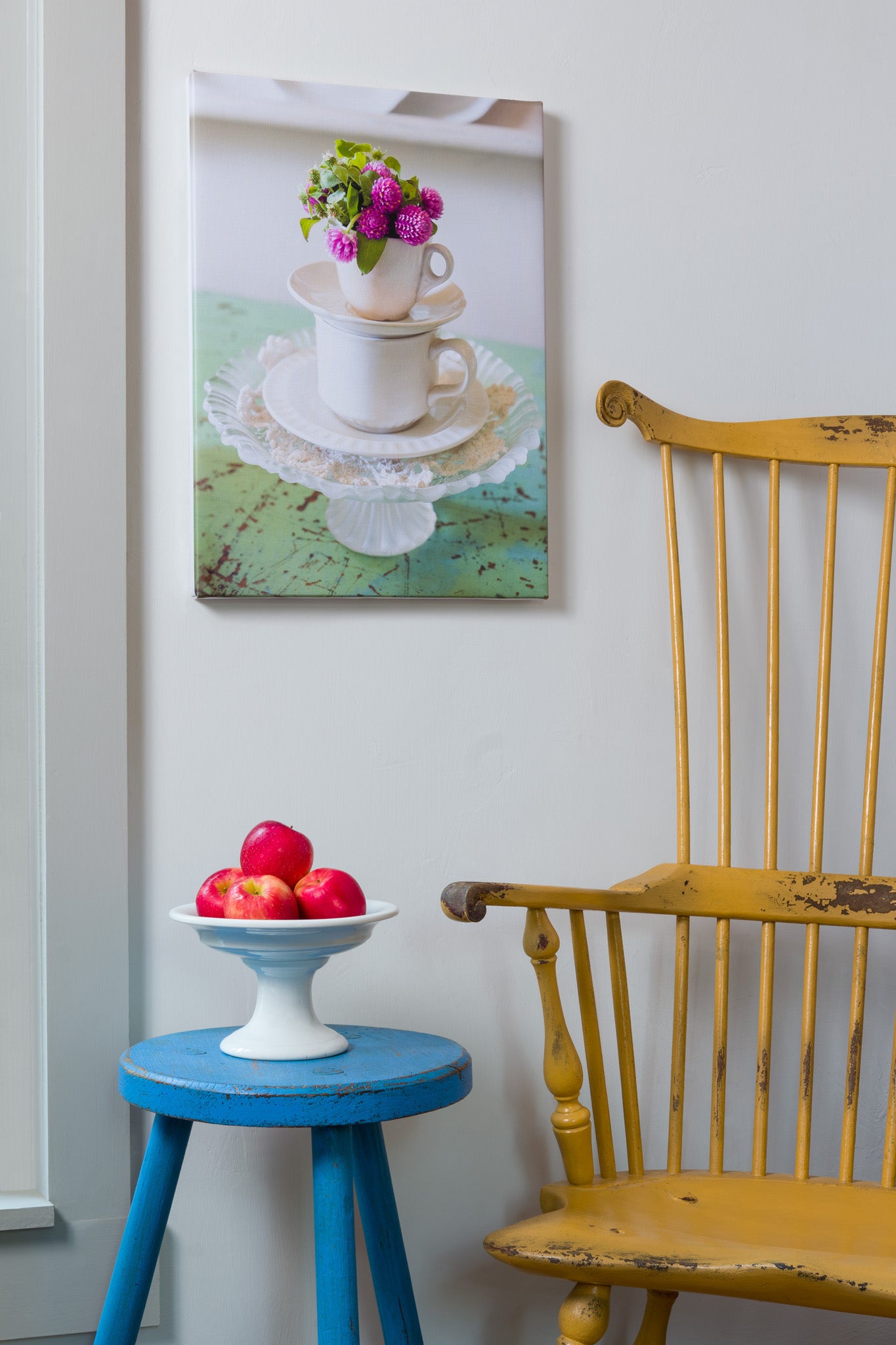 Tea For One — botanical fine art canvas print, Pennsylvania farmhouse interior, made one at a time