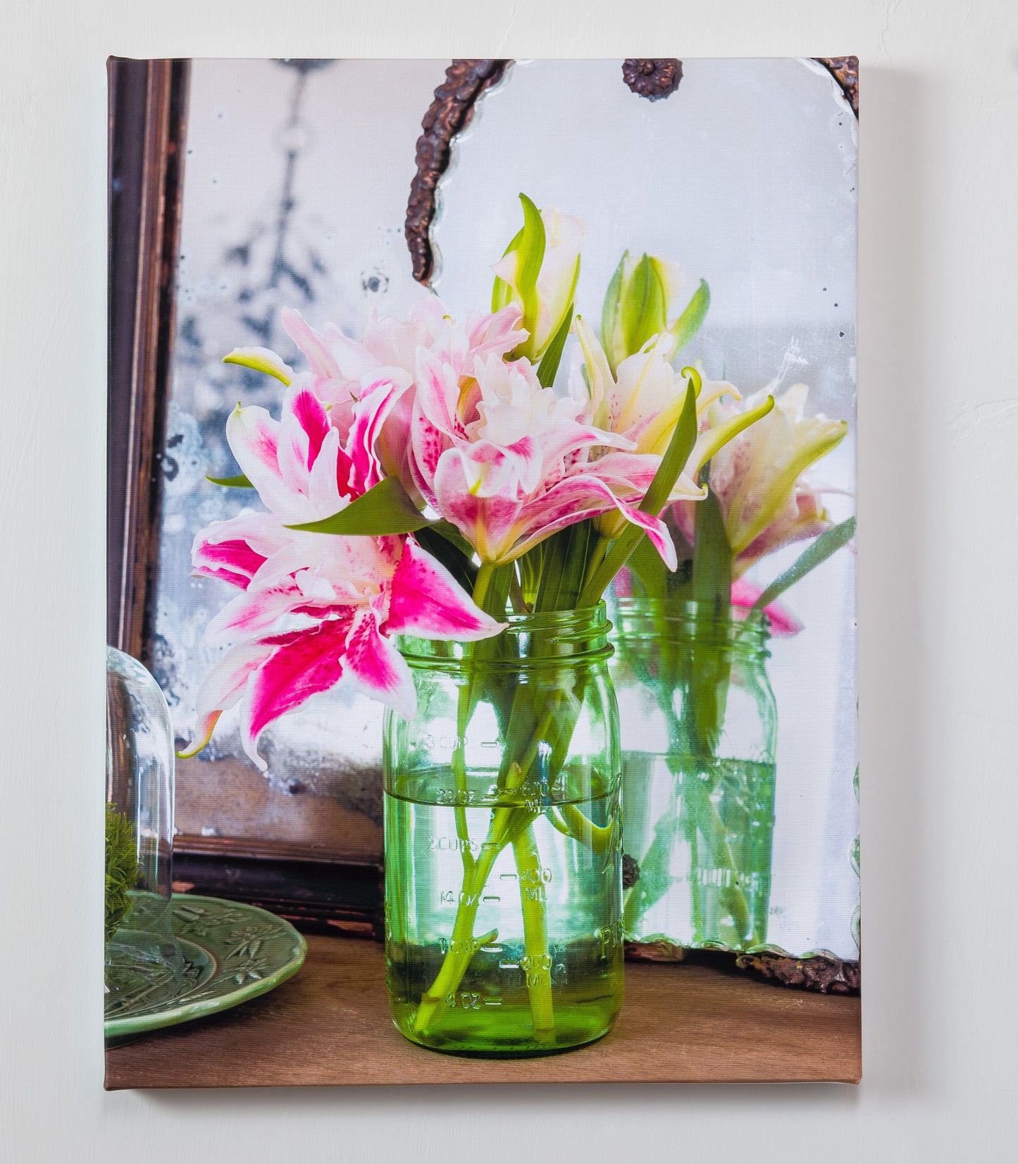 Stargazer — gallery wrapped canvas print, stargazer lily botanical still life, 14x19