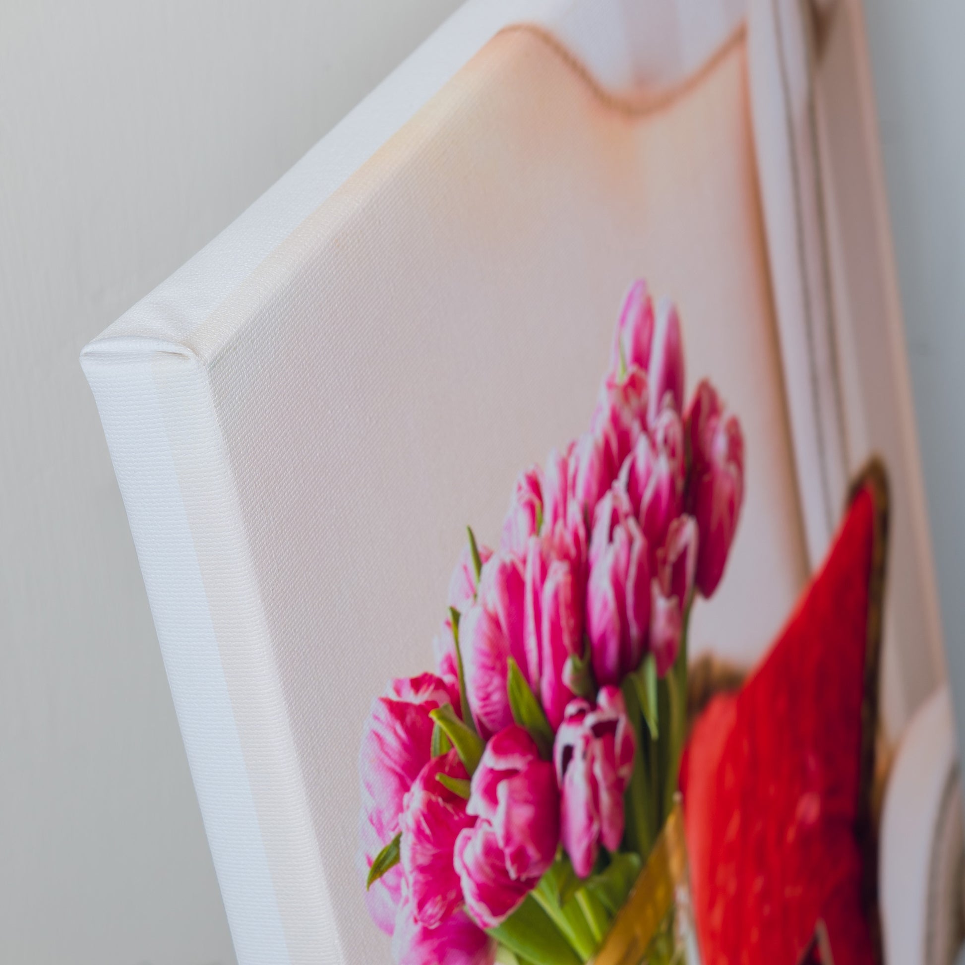 The Drawing Room — canvas corner detail, gallery wrapped, white border edge, 14x14