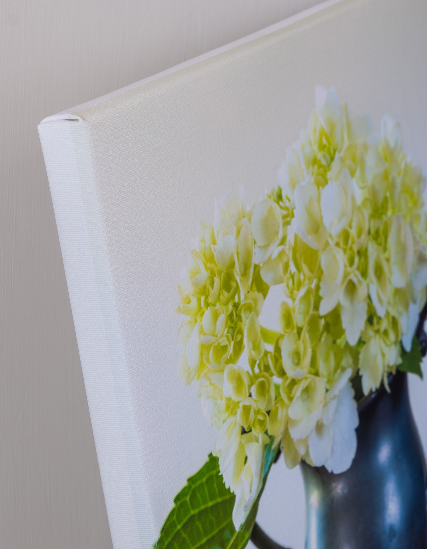 The Parlor — canvas corner detail, gallery wrapped, white border edge, 14x19